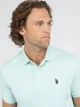 Поло длинное мужское U.S. Polo Assn 113045-9800A(MINT TEA HEATHER) XL Мятное (786662207284) - изображение 4
