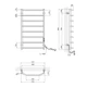 Полотенцесушитель электрический Kroner KRP Diva ER900x500-8 - изображение 6