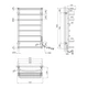 Сушарка для рушників електрична Kroner KRP Stern ER900x500-8 - зображення 6