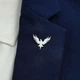 Значок из стали BROCHE брошь бижутерия Птицы Феникс серебристый BRGV115447 - изображение 6