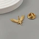 Значок из стали BROCHE брошь бижутерия Птицы Феникс золотистый BRGV115446 - изображение 4