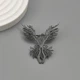Брошь из стали BROCHE бижутерия Птицы Феникс чёрная BRSF115458 - изображение 3