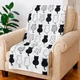 Плед флисовый Love You Черные и белые котики ly9102set2 150х200 см 2 шт - изображение 5