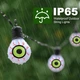 Уличная солнечная гирлянда Tacobey "Очи" (20 LED) ,10 метров, USB + солнечная панель, 8 режимов, IP65, идеальна для Хэллоуина - изображение 5