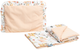 Komplet do wózka Sensillo Velvet poduszka + koc z falbanką brzoskwiniowy (5908310394480) - obraz 1