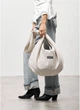 Женская сумка хобо вместительная городская для ноутбука 15.6 дюйма Sambag HOBO WEAVE серая 62296 - изображение 8