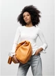 Женская сумка Sambag HOBO WEAVE оранжевая вместительная городская из экокожи для ноутбука 15.6 дюйма 62281 - изображение 11