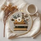 Набор для вышивания для начинающих - «Цветы и Книги», 20×20 см - изображение 1