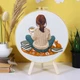 DIY набір для вишивання Мила дівчина з книгою та котиком, 20×20 см - зображення 6