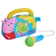 Музыкальный бумбокс Peppa с микрофоном 23 см интерактивная игрушка для развития творческих способностей и музыкального слуха ребенка - изображение 3