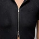 Кофта Air Jordan Flight WomenS Full- Zip Knit Top Black HQ9205-010 XS - изображение 5