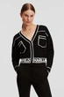 Жіночий чорний кардиган SHORT LOGO CARDIGAN Karl Lagerfeld M 231W2011 - зображення 1