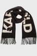 Жіночий чорний вовняний шарф K ESSENTIAL JKRD WOVEN SCARF Karl Lagerfeld OS 246W3309 - изображение 1