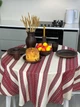 Льняная скатерть с украинским орнаментом "Рандеву красный" - 180х150 см - изображение 3