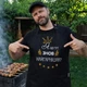 Фартух кухонний чоловічий з вишивкою «Я шо тут знов найгарніший?» чорний (0470) - зображення 1
