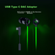 Навушники Razer Hammerhead V3 Black-Green - зображення 5