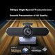 Веб-камера Ugreen 4K Ultra HD 8Мп (55513) с автофокусом, USB 3.0 Black - изображение 6