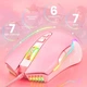 Игровая мышка для ПК и ноутбука Onikuma CW98, геймерская проводная мышь с RGB подсветкой, 6400 DPI, 7 кнопок, компьютерная мышка для игр и работы Розовый - изображение 3