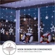 Гирлянда штора BLOOMWIN Звезды 2м, USB, 8 режимов ,120 LED + пульт, Белый свет / Новогодняя гирлянда на окно - изображение 6