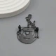 Брошь из стали BROCHE бижутерия Музыка Гитара с нотами чёрная BRSF115221 - изображение 2