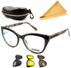 Оправа на 3 насадки Romeo Cat 2 антиблик противотуман с футляром и салфеткой - изображение 1