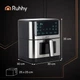 Аэрофритюрница без масла RUHHY 25512 XXL 8 л — Air Fryer, 10 программ, сенсорное управление, антипригарная чаша - изображение 3