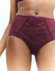 Набор кружевных трусиков Marks&Spencer миди High rise shorts размер 14 3 шт magenta 0236 - изображение 2