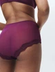 Набор кружевных трусиков Marks&Spencer миди High rise shorts размер 14 3 шт magenta 0236 - изображение 3