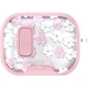 Захисний чохол Deexe Crystal Lock для AirPods Pro 3 - Pink White Flower - зображення 2