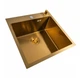 Кухонна мийка (квадратна) 50*50 PVD Gold Valeso (сифон круглий, 3,0/0,8) +сифон+дозатор Золото - зображення 2