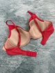 Бюстгальтер Thirdlove Chevron Contour Demi Bra USA - Червоний - 80В - изображение 4