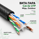 Витая пара CAT5e UTP Одескабель 305 м медная CU черный интернет кабель для улицы и камер - изображение 2