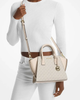 Сумка MICHAEL KORS Avril Small Logo and Leather Satchel 35F4G4VS1B LT CRM MULTI молочна - зображення 4
