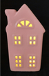 Светильник декоративный керамический Домик Home Accents 15 см Рожевий - изображение 1
