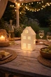 Світильник декоративний керамічний Будиночок Home Accents 15 см Жовтий - зображення 5