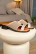 Жіночі шкіряні шльопанці DJUS SHOES Бежевий 288-1 41 розмір (27 см.) - зображення 6