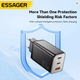 Зарядний пристрій Essager 67W GaN (2xType-C + USB-A) QC4.0 PD3.0 швидка зарядка Black - зображення 6