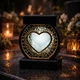 Лампадка на солнечной батарее чёрная 26.5×19 см | LED имитация пламени eCandLed | пластик, стекло | для кладбища - изображение 1