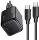 Сетевое зарядное устройство Ugreen X517 USB-C 25W GaN Fast Charger + USB-C 1m Cable Black (UGR-75103) - изображение 1
