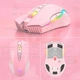 Бездротова ігрова мишка Onikuma CW15, RGB підсвітка, 3600 DPI, для ПК і ноутбука Рожевий - зображення 6