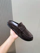 Чоловічі мюлі H (Hermes) Эрме замшеві, коричневого кольору натуральна шкіра, літні сабо 44 розмір - зображення 4