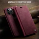 Чехол-книжка CaseMe RFID из нубука для iPhone 11 Pro Бордовый - изображение 9
