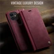 Чехол-книжка CaseMe RFID из нубука для iPhone 11 Бордовый - изображение 4