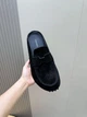 Чоловічі мюлі H (Hermes) Эрме чорні замшеві, натуральна шкіра, літні сабо 44 розмір - зображення 3