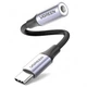 Цифро-аналоговий перетворювач та підсилювач Ugreen AV161 USB Type-C 3.5mm Female Audio 10 cm Gray (90402018) - зображення 1