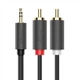 Кабель Ugreen AV102 3.5 mm to 2RCA Audio Cable 2m Gray (904019641) - зображення 2
