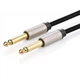 Кабель Ugreen AV128 6.3 mm to 6.3 mm Audio Cable Braided 2 m Gray (90402016) - изображение 1