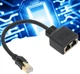 RJ45 разветвитель 1→2 Ethernet, адаптер LAN кабеля для интернета - изображение 7