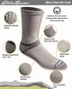 Комплект шкарпеток з контролем вологості 6 пар Eddie Bauer 6-Pack Dura Dri Crew Socks Color: Grey US6-12 EU39-45 39-45см - зображення 2