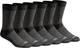 Комплект шкарпеток з контролем вологості 6 пар Dickies Dri-tech Moisture Control Max Full Cushion Crew Socks 6-Pack Color: Black/Grey Marl (I611010) US6-12 EU39-45 24-30см - изображение 1